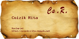 Csizik Rita névjegykártya